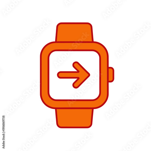 Smartwatch With Arrow Icon For Navigation Or Next Step