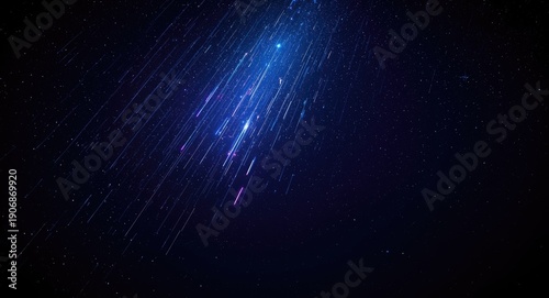 Glowing shooting stars blaz...