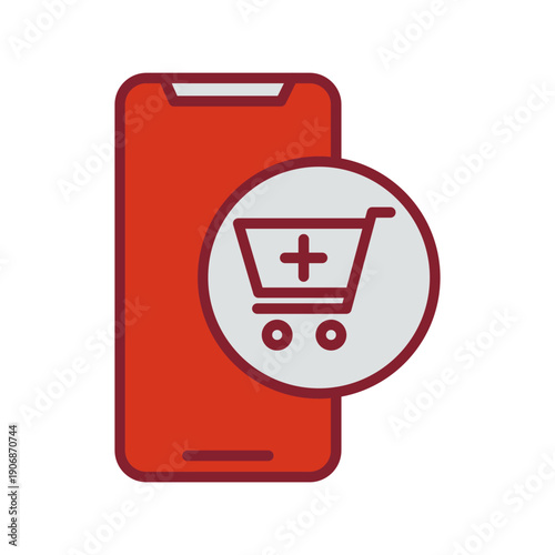 Mobile Shopping Icon Design