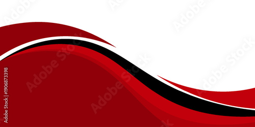 Vector red line background curve element with white space for text and message design, overlapping layers, vector