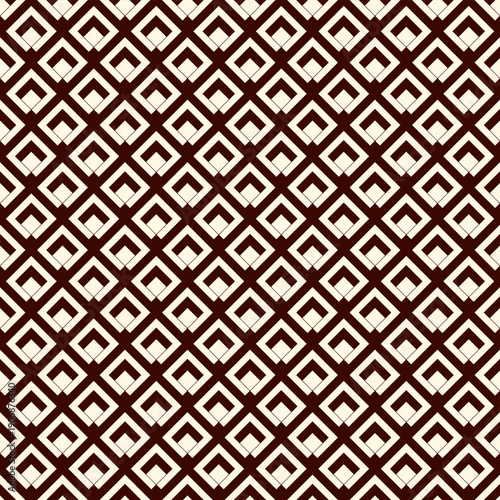 Diamond grid seamless pattern. Ethnic, tribal surface print. Geometric ornament. Repeated rhombuses background. Ornamental folk wallpaper. Geo vector abstract illustration