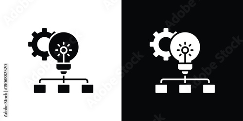 Idea icon sheet black and white