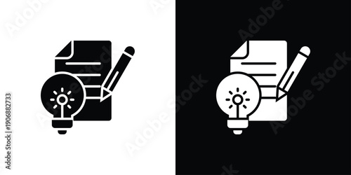 Concept icon sheet black and white