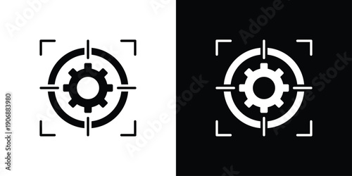 Focus icon sheet black and white