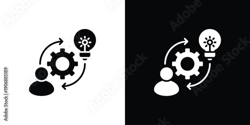 Initiative icon sheet black and white