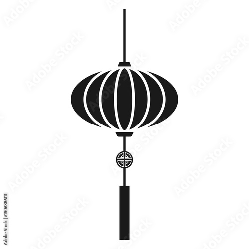 Chinese lantern icon for asian new year celebration design