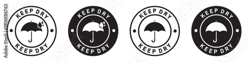 Keep dry label tags icon illustration