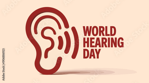 World Hearing Day Awareness Ear Icon