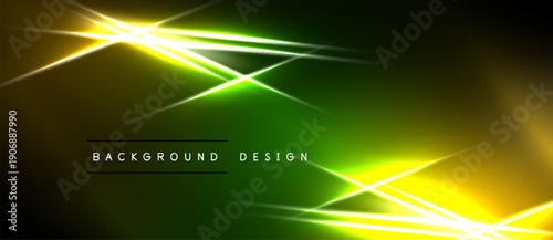 Dark background features vibrant yellow, green lines. Diagonal streaks create dynamic visual effect. Text reads background design.