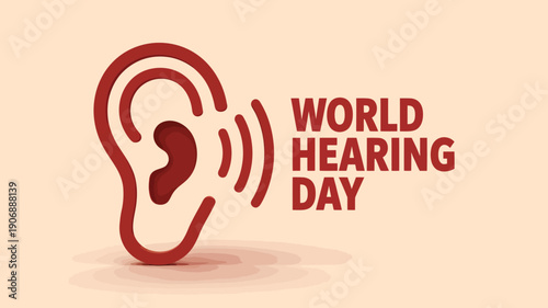 World Hearing Day Awareness Ear Icon