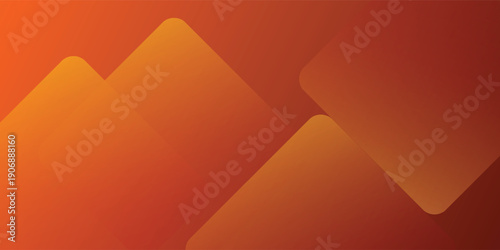 Warm Orange Abstract Geometric Background With Layered Diamond Shapes And Smooth Gradient, Perfect For Design