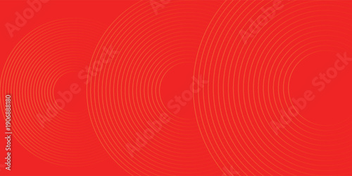 Vibrant Red Abstract Background With Large Concentric Circles And Subtle Texture Pattern eps10