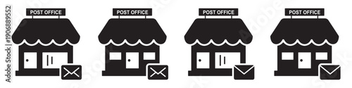 Post office mail icon, vector illustration