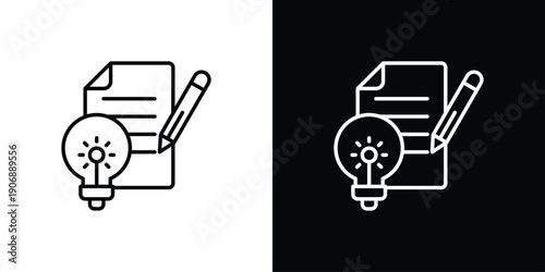 Concept icon sheet black and white