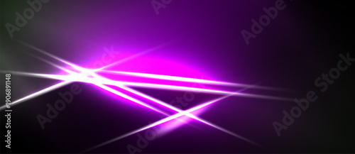 Bright pink light streaks across dark background. Abstract energy radiates, creating dynamic visual effect. Intense glow dominates scene.