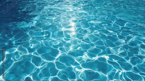 Water ripples on a swimming pool, clean blue texture with no objects, summer background