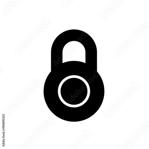 Simple black padlock icon on white background.