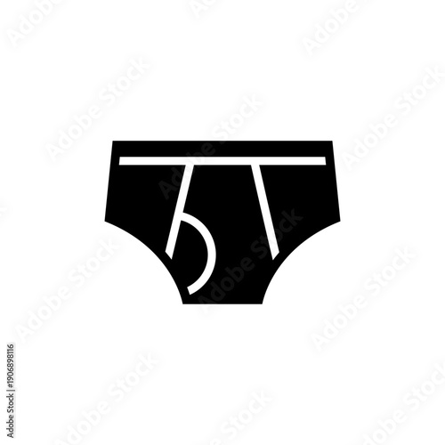 Simple black and white illustration of men's underwear.