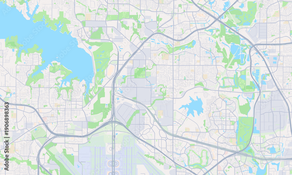 Obraz premium Coppell Texas map