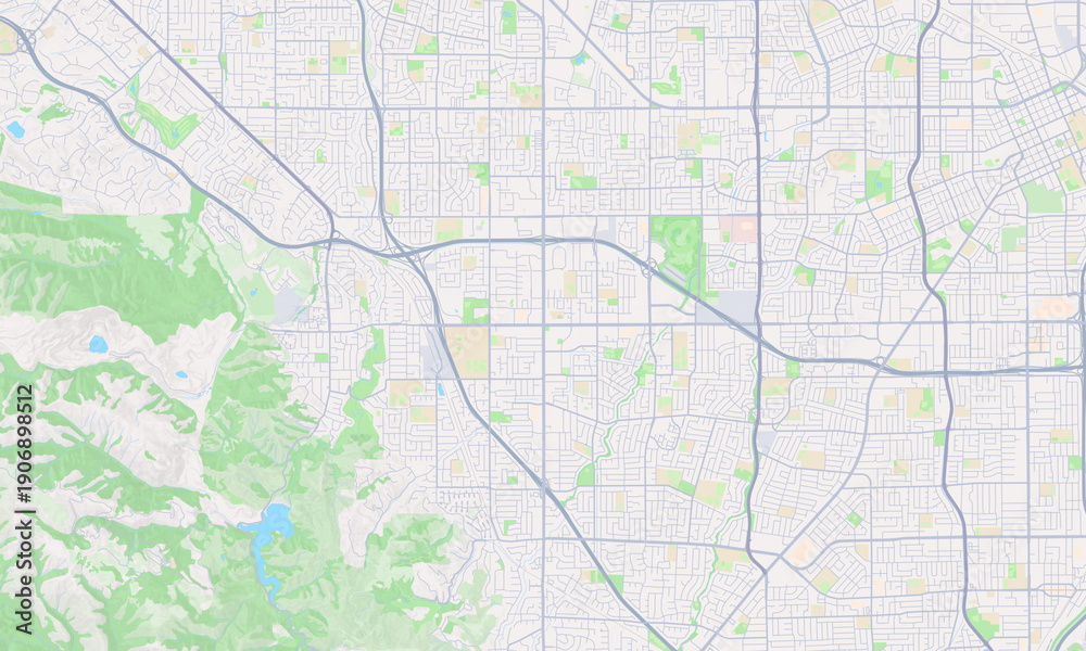 Fototapeta premium Cupertino California map