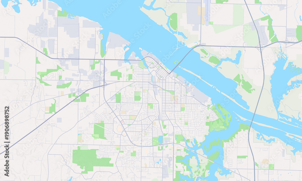 Obraz premium Decatur Alabama map