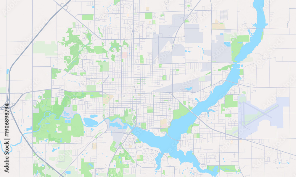 Obraz premium Decatur Illinois map