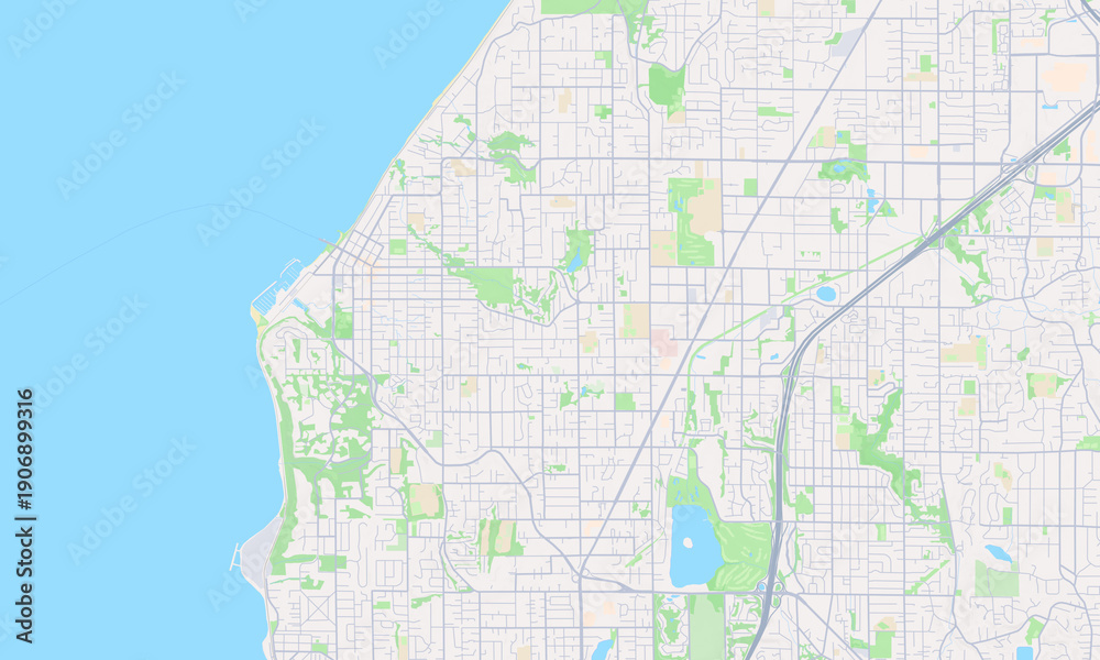 Fototapeta premium Edmonds Washington map