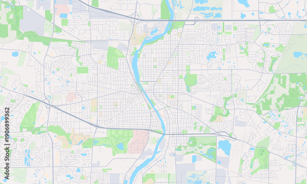 Obraz premium Elgin Illinois map