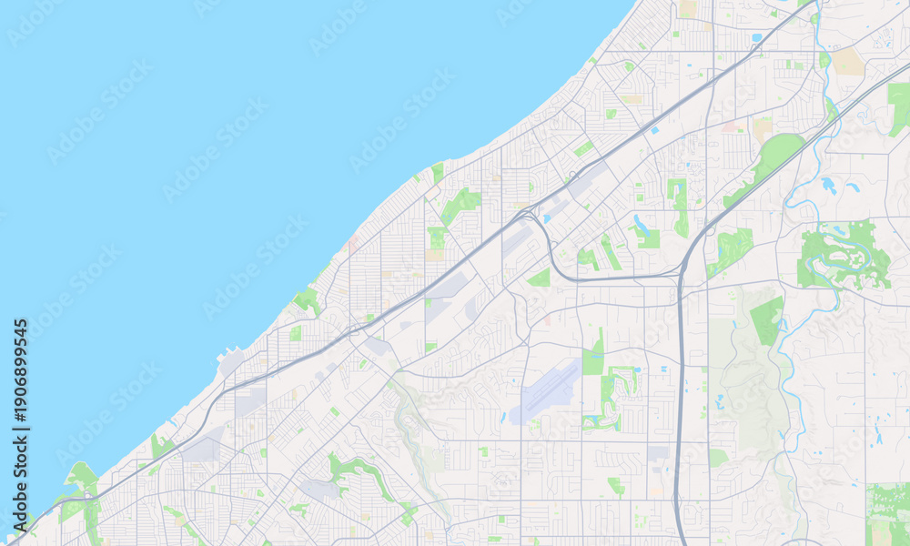 Fototapeta premium Euclid Ohio map