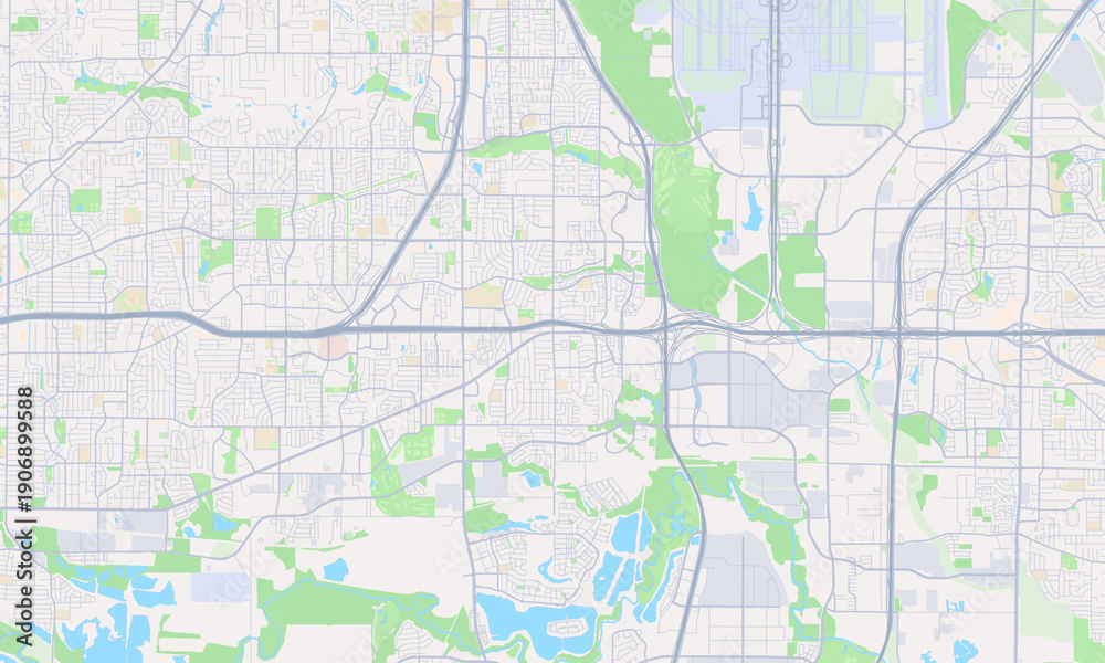 Obraz premium Euless Texas map