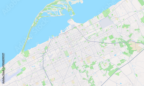 Quadro em tela Erie Pennsylvania map