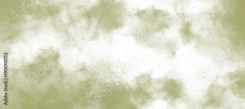  serene and peaceful cloudy sky with soft green and white hues. The gentle, fluffy clouds are scattered across the sky,  inviting the viewer to step into the serene world of the image.