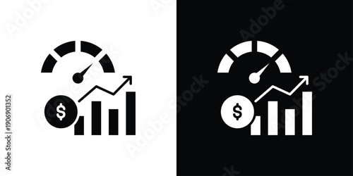 Indicator Icon Sheet Multiple Style Collection Isolated Vector