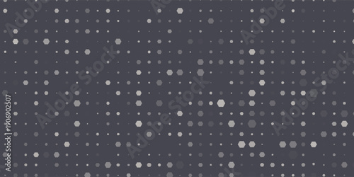 Halftone Hexagonal Pattern Vector Abstract Geometric Technology Background. Retro Colored Half Tone Hexagons Texture. Minimal Style Dynamic Tech.Wallpaper. Eps10