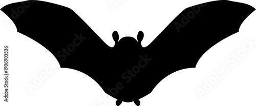 Black Bat Silhouette Vector icon.
