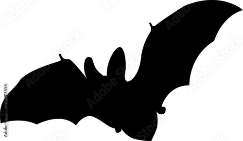 Black Bat Silhouette Vector icon.
