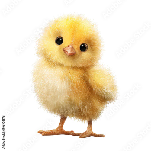 Cute chick cartoon newborn isolated on transparent background 