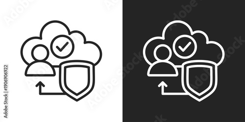 Assurance Icon In Black And White Outline Style