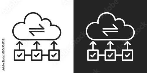 Continuity Icon In Black And White Outline Style