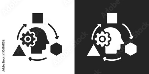 adaptability Icon In Black And White Glyph Style