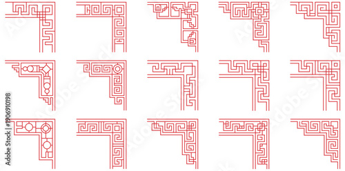 Elegant Architectural Corner Ornaments: A curated collection of meticulously crafted, decorative corner ornaments, showcasing intricate designs perfect for enhancing architectural projects. 