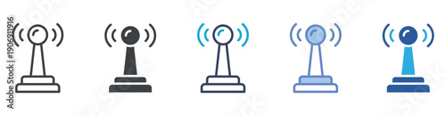 Sensor icon set multiple style collection