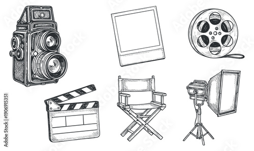 A collection of geometric crystal illustrations in black and white line art style, ideal for fashion design and artistic projects