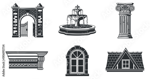 A collection of various airplane designs in clean outline vector style, suitable for aviation-themed projects and illustrations