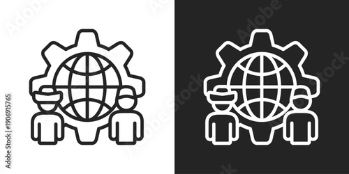 Culture Icon In Black And White Outline Style