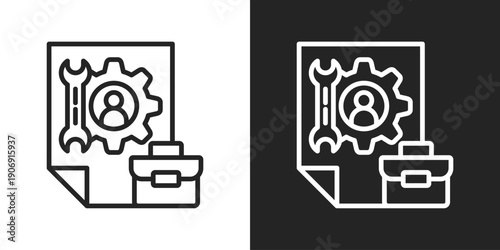 Practitioner Icon In Black And White Outline Style