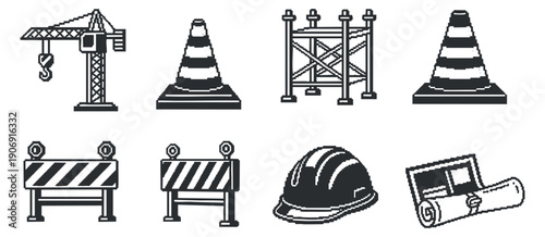 A collection of hand-drawn candy and sweet treats icons in black and white sketch vector style, perfect for festive designs