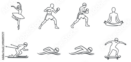 A collection of inclusive vector icons depicting people with disabilities engaging in various activities, ideal for educational and awareness campaigns