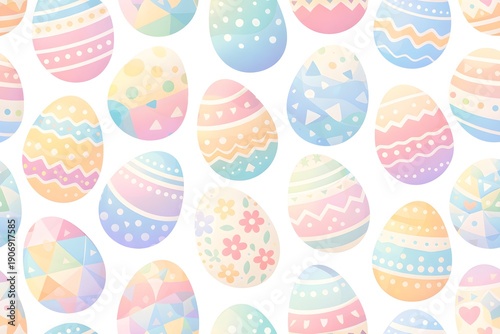 Pastel Easter egg pattern design
