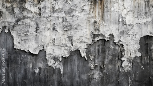 Weathered monochromatic texture with complex layering of dust and grain, uneven abrasion patterns creating visual interest, photorealistic detail of deteriorated surface, raw industrial aesthetic